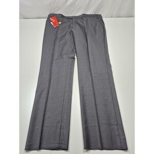 Mantoni Dress Pants Mens 46x36 Gray Wool Flat Front Unhemmed Super Fine NWT